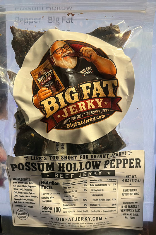 Possum Hollow Pepper - Big Fat Jerky - 4oz bag